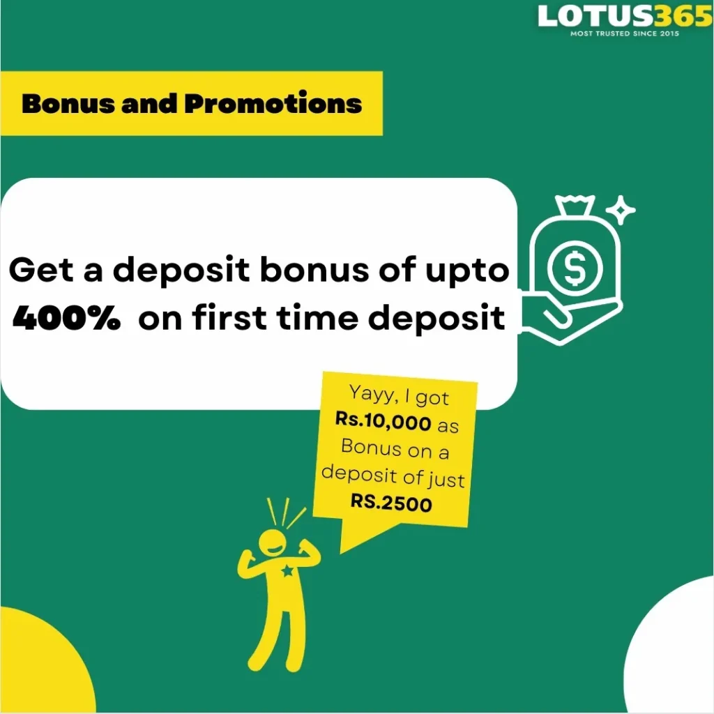 lotus365 site bonuses and promotions