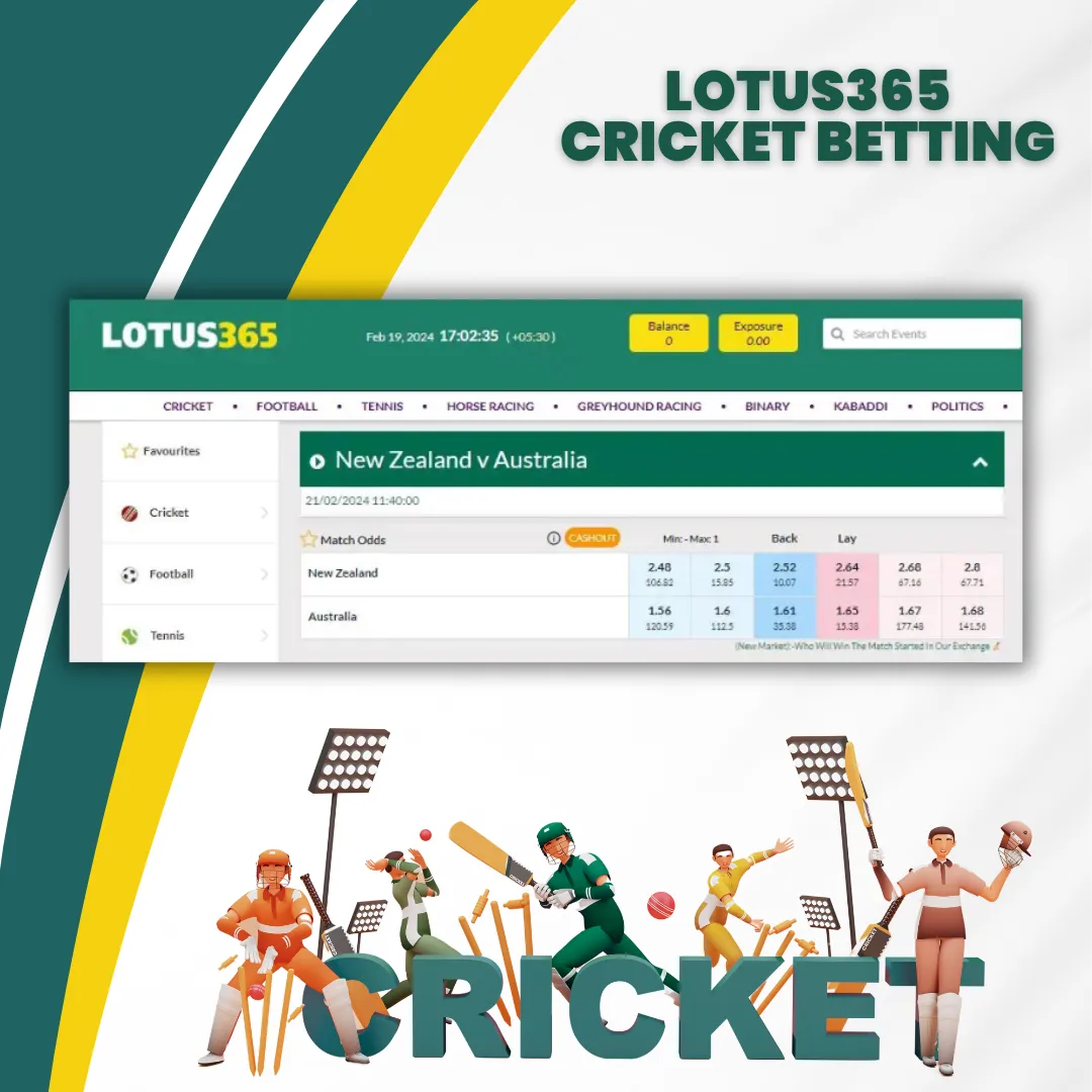 cricket betting lotus365