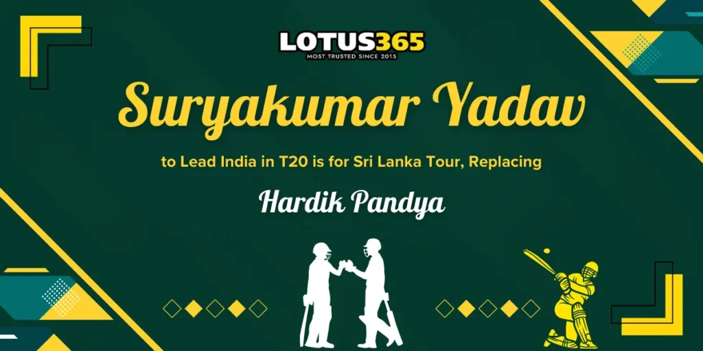 suryakumar yadav to lead india in t20 for sri lanka tour